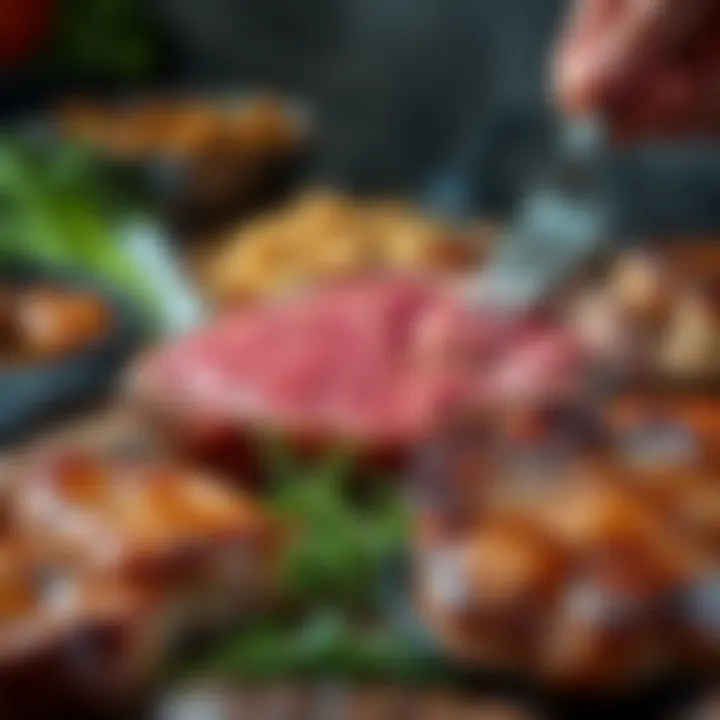 Variety of Cooking Techniques for Ribeye Different cooking methods showcased with ribeye steak