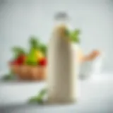 A pristine bottle of milk showcasing freshness