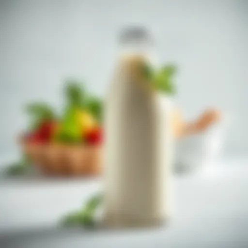 A pristine bottle of milk showcasing freshness