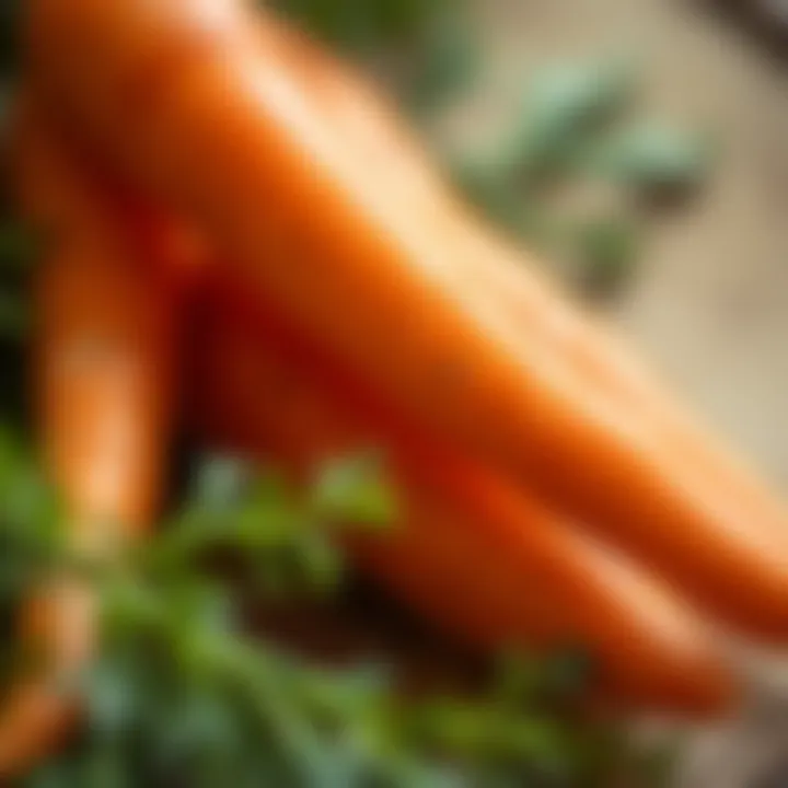 Close-up of carrots rich in vitamin A