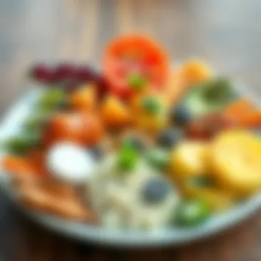 Diverse Sources of Vitamin A Colorful plate featuring various vitamin A sources