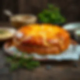 Golden-brown Acma Kete on a rustic wooden table