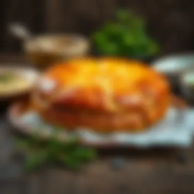 Golden-brown Acma Kete on a rustic wooden table