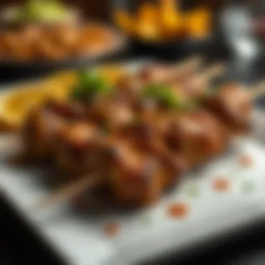 Close-up of Adana Zırh Kebabı served on a platter