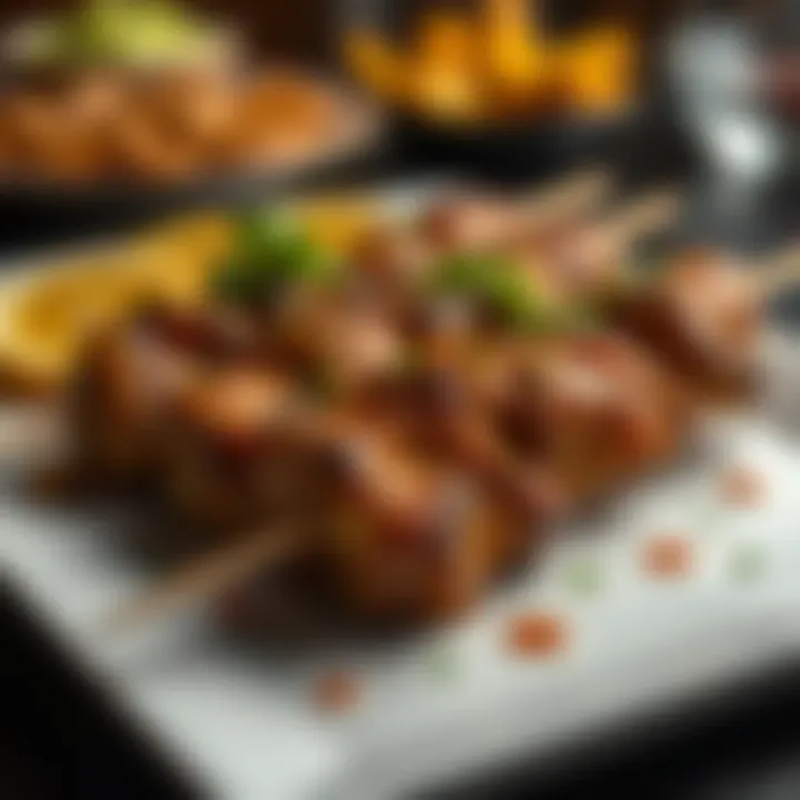 Close-up of Adana Zırh Kebabı served on a platter