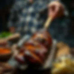 Traditional preparation of Adana Zırh Kebabı with rich spices