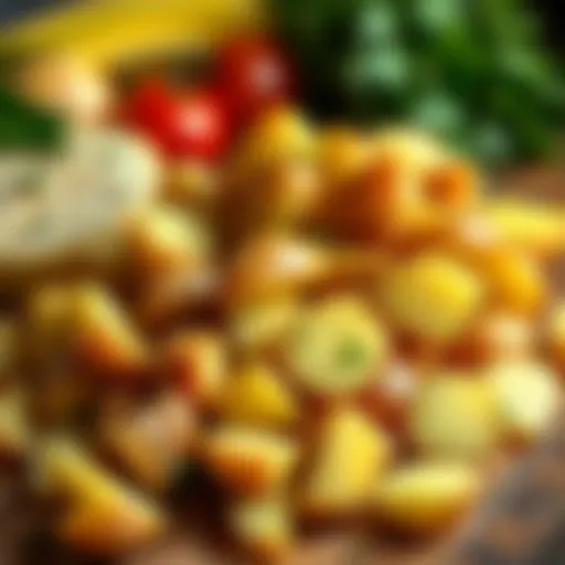 Fresh Potatoes for Airfryer Dish Freshly cut potatoes ready for seasoning