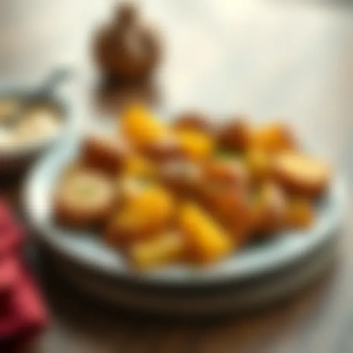 Plated Potatoes Ready to Enjoy A plate full of beautifully arranged airfried potatoes