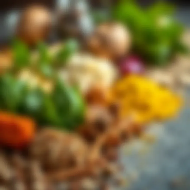 Spices and Herbs for Flavor A vibrant display of spices and herbs