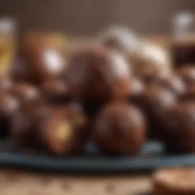 Elegant presentation of German chocolate truffles