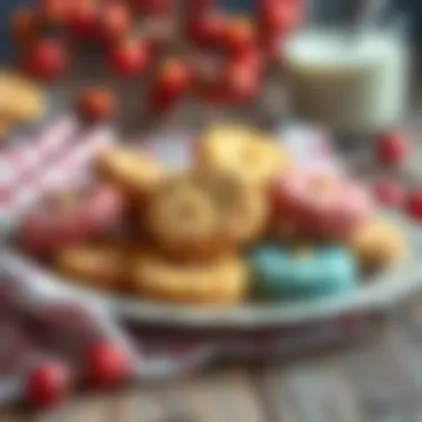 Delightful Colorful Cookies Colorful cookies arranged on a plate