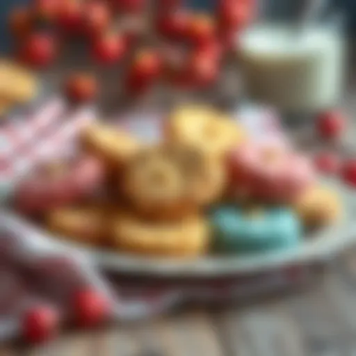 Delightful Colorful Cookies Colorful cookies arranged on a plate