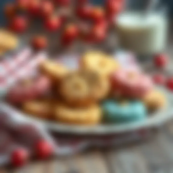 Delightful Colorful Cookies Colorful cookies arranged on a plate