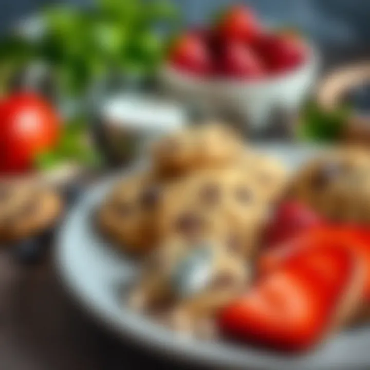 Wholesome Cookie Selection Plate of healthy cookies with fresh ingredients