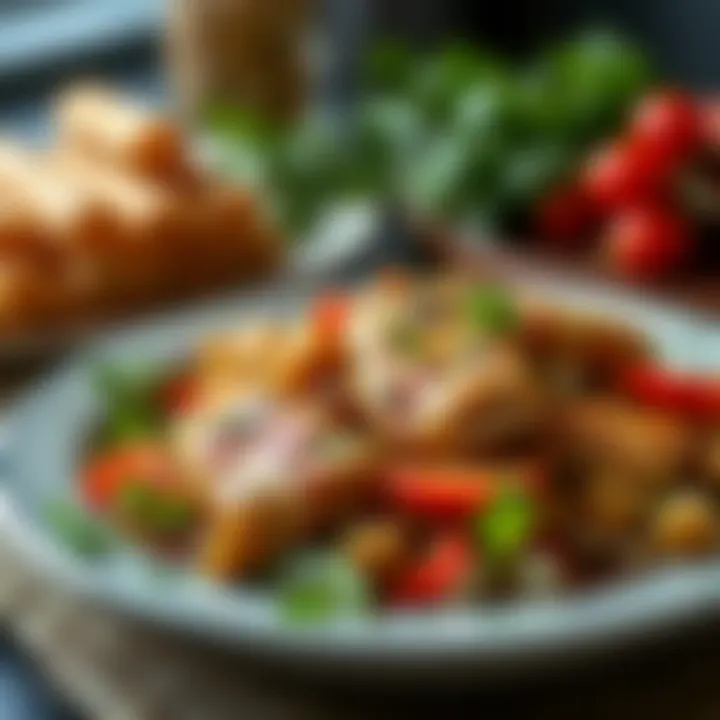 Antrikot dish garnished with fresh herbs