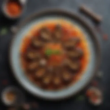 Modern Culinary Trends: Innovative Plating of Dolması Innovative plating of dried eggplant dolması, reflecting modern culinary trends.