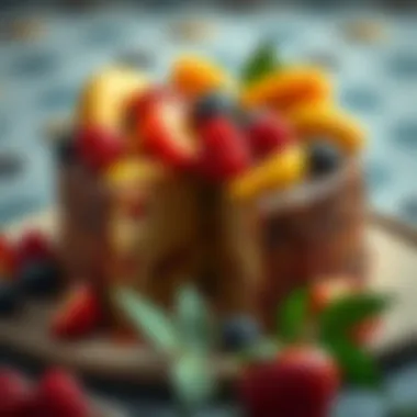 Delightful Fruit Cake Delightful fruit cake topped with assorted seasonal fruits