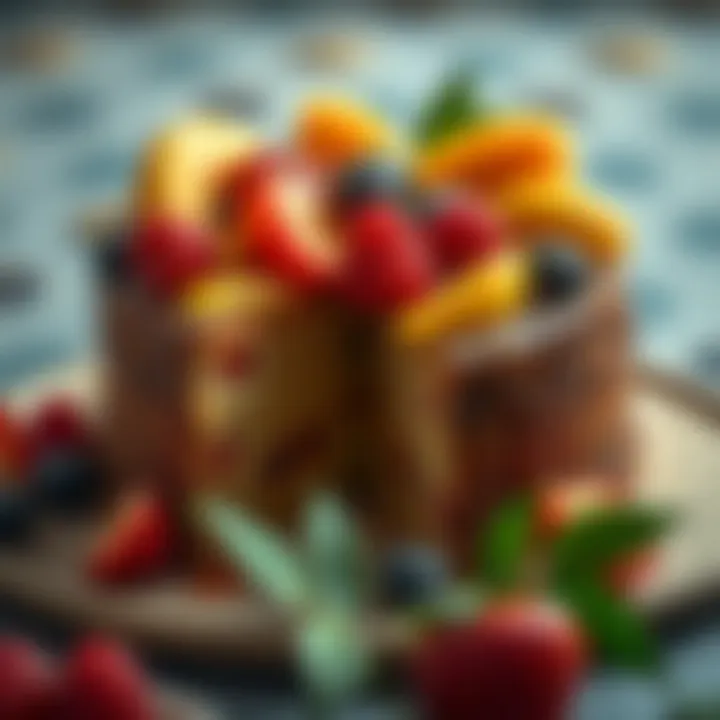 Delightful Fruit Cake Delightful fruit cake topped with assorted seasonal fruits