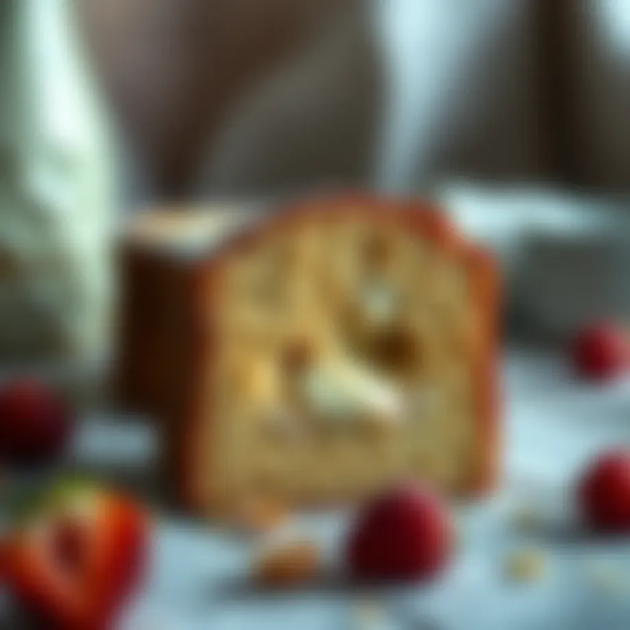 Sliced crying cake revealing its moist texture