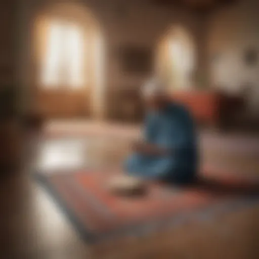 Symbolic representation of Arefe Günü with prayer mats and Quran