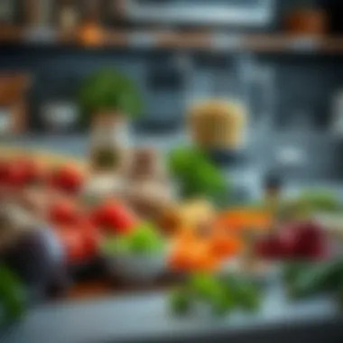 Versatile Cooking Ingredients An array of ingredients ready to be blended, representing versatility in cooking