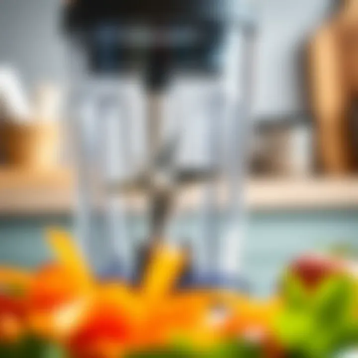 Close-up of the unique blade design of the Arzum blender set