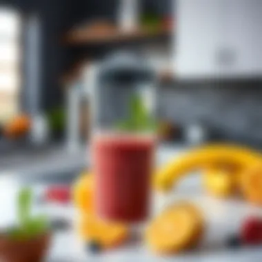 Delicious Smoothie Creation A vibrant smoothie prepared using the Arzum blender, showcasing its performance