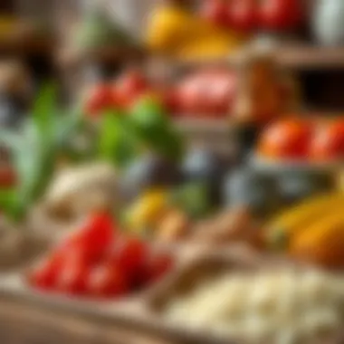 Artistic display of Aşure ingredients symbolizing diversity