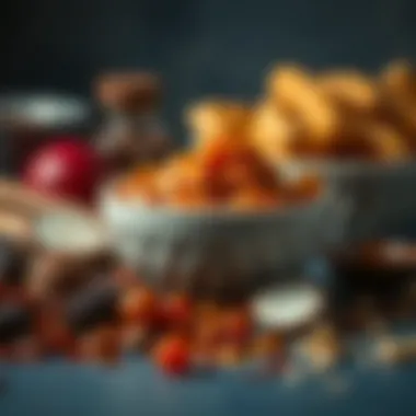 A close-up of Aşure highlighting its rich ingredients