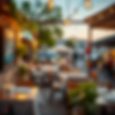 Inviting Outdoor Terrace for Seafood Lovers A cozy outdoor terrace at a seafood restaurant in Ataşehir
