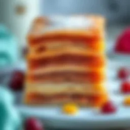 Delicate layers of baklava pastry