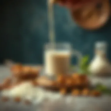 Nutritious ingredients for almond milk preparation