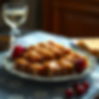An elegant display of baklava arranged on a traditional serving plate