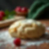 Freshly prepared dough for baklava