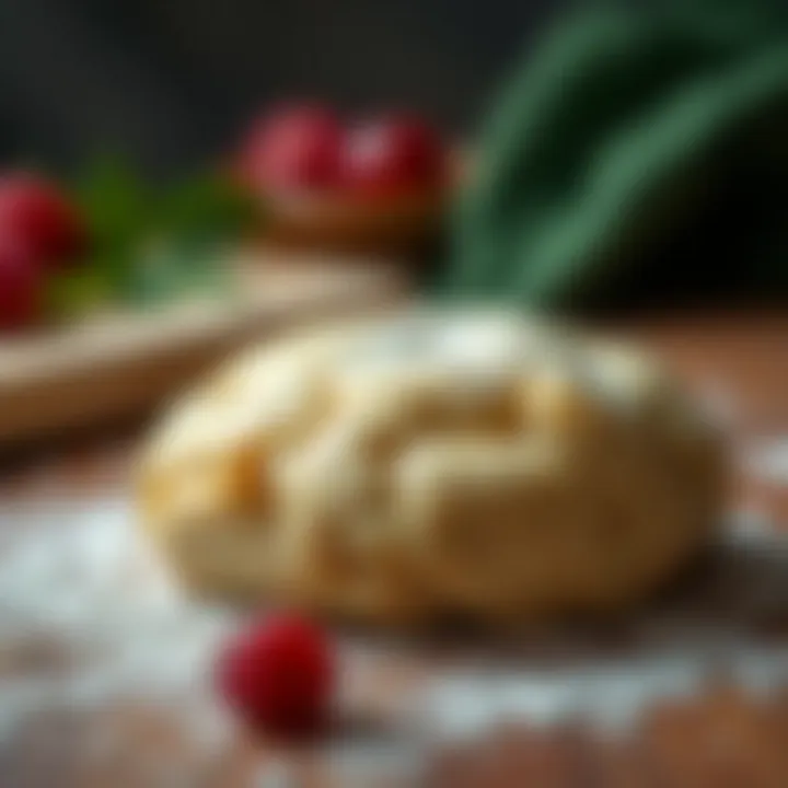 Freshly prepared dough for baklava