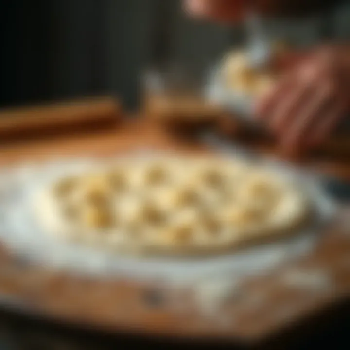 A wooden surface with baklava dough rolled out