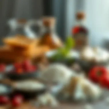 Ingredients for making baklava