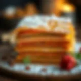 Layers of pastry sheets used in baklava