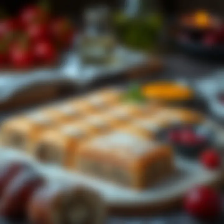 Final presentation of delicious baklava