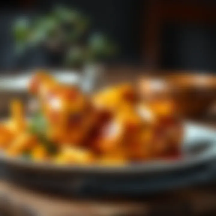 Golden Glazed Delight Golden glazed chicken with honey mustard