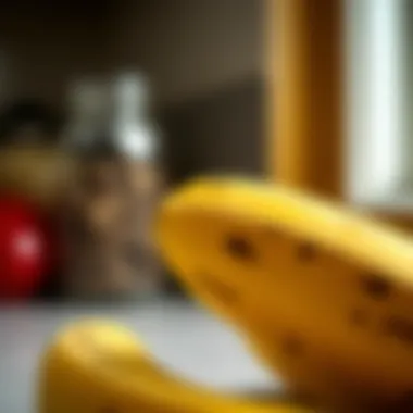 Close-up of a banana, a well-known source of potassium