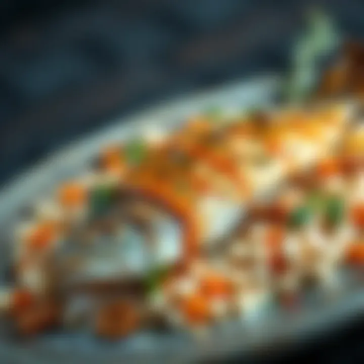 Barbun fish fillet with herbs and spices