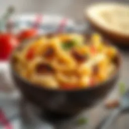 A bowl of Barilla arpa sehriye showcasing its texture and form