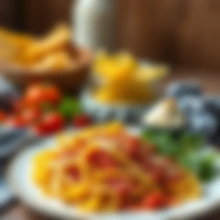 Ingredients for Pappardelle Sauce Beautifully arranged ingredients for pappardelle sauce