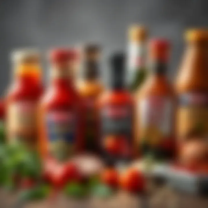 An assortment of various Barilla sauces with fresh ingredients