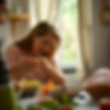 Parents feeding their baby