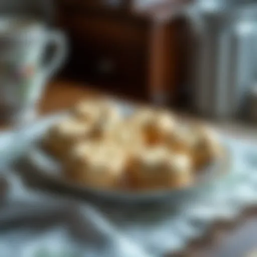 Historical biscuits on a decorative plate