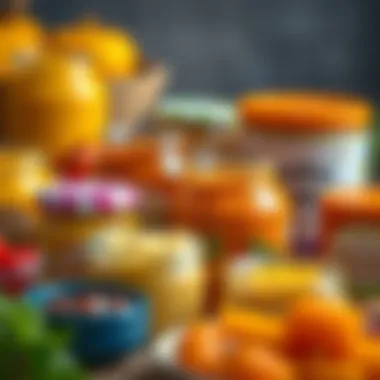 A variety of baby food jars showcasing different flavors and textures