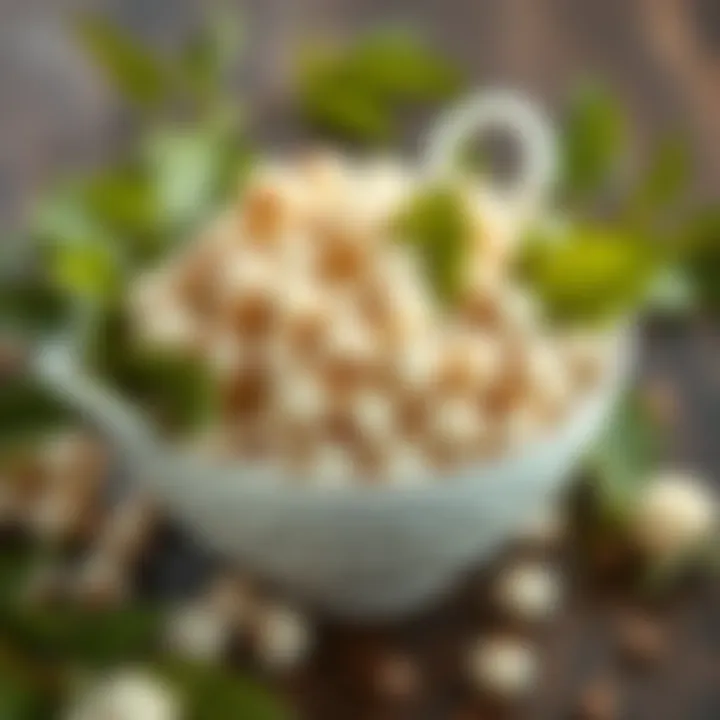 Bowl filled with fresh white mulberries