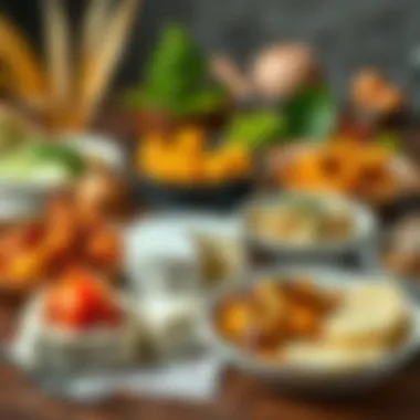 A variety of dishes featuring Bim boreklik cheese prominently displayed